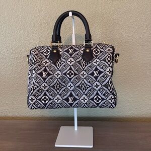 Louis Vuitton 1854 Speedy Bandouliere 25 Jacquard-black microfiber interior